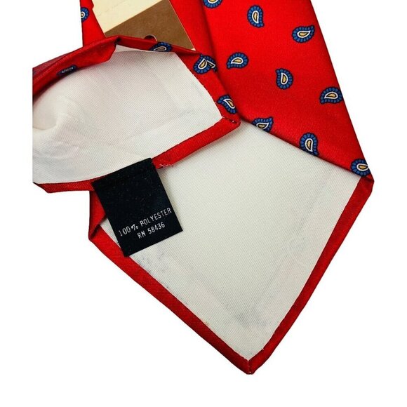 KETCH Mens Vintage Necktie NEW w/Tag Holiday Red Tie Retro - Picture 8 of 8